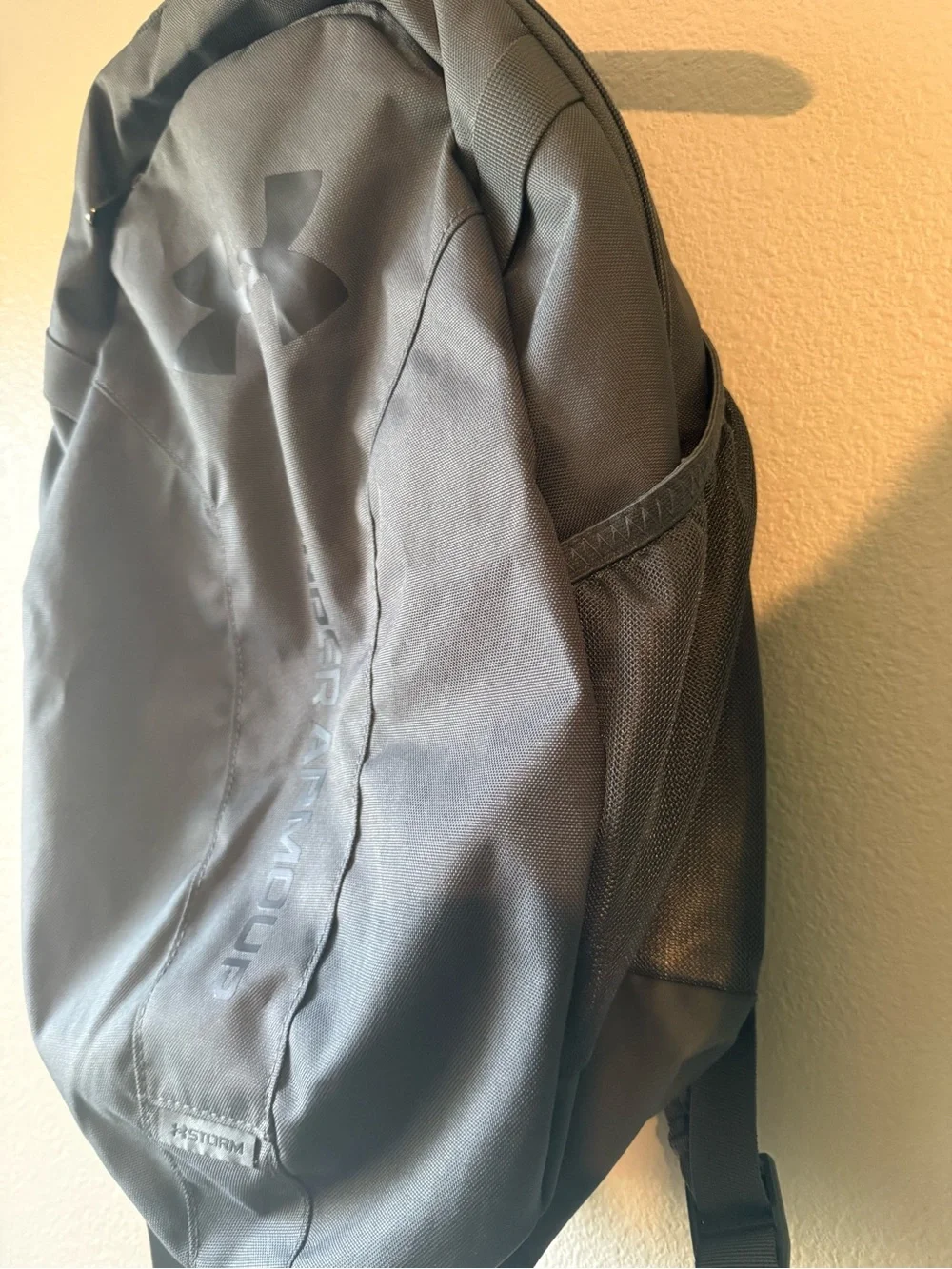 Under Armour Light Gray and Black Hustle Lite Backpack